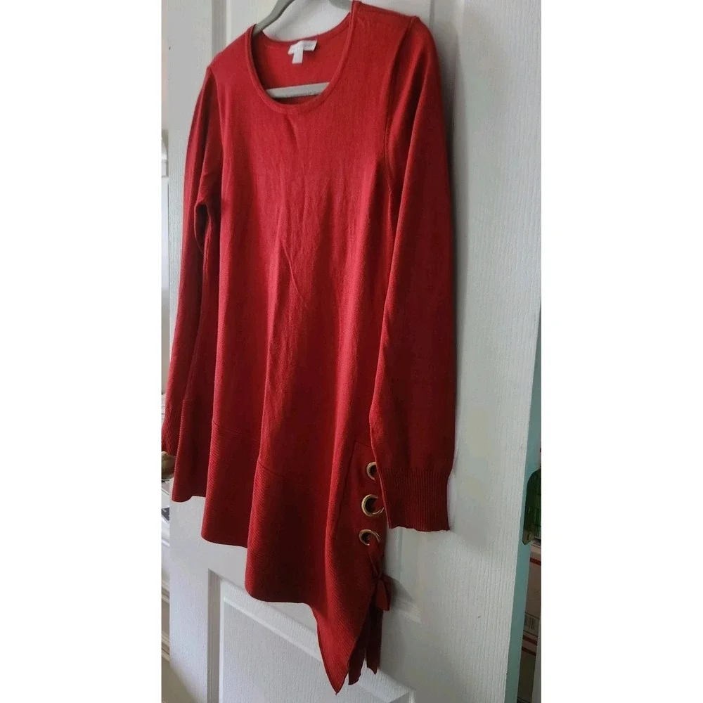 NEW YORK & COMPANY‎ Women's Asymmetric Sweater Long Sleeve Round Neck Size M